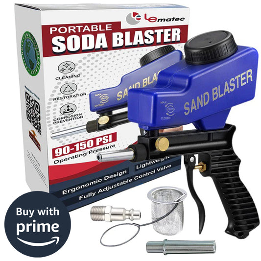 Professional Soda Blaster Kit - 150 PSI Multi-Media with Steel Nozzle (AS118)