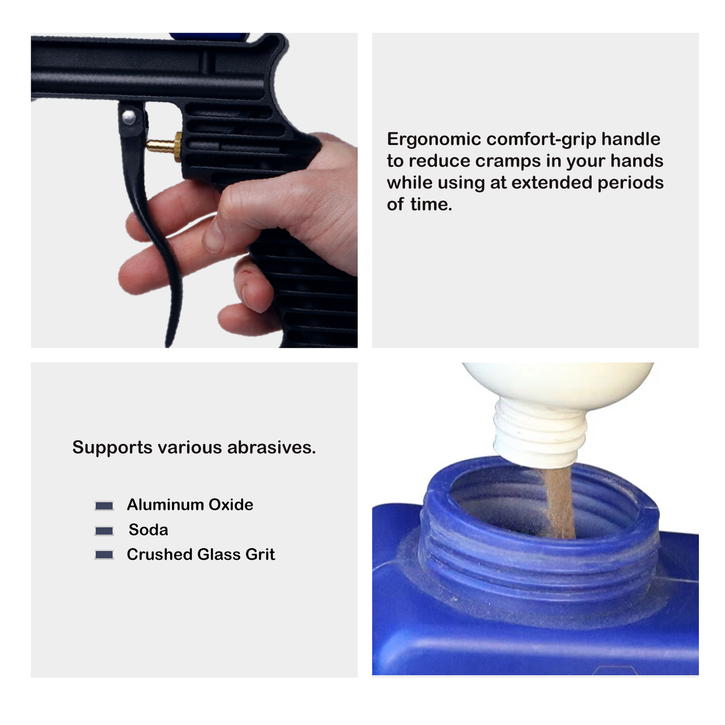 Professional Soda Blaster Kit - 150 PSI Multi-Media with Steel Nozzle (AS118)